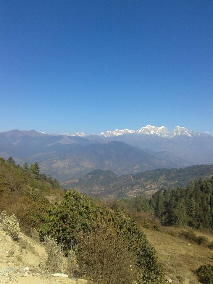 Himalayan panorama above Solukhumbu
